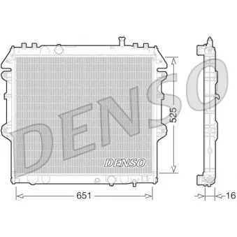 Radiateur, refroidissement du moteur DENSO DRM50069