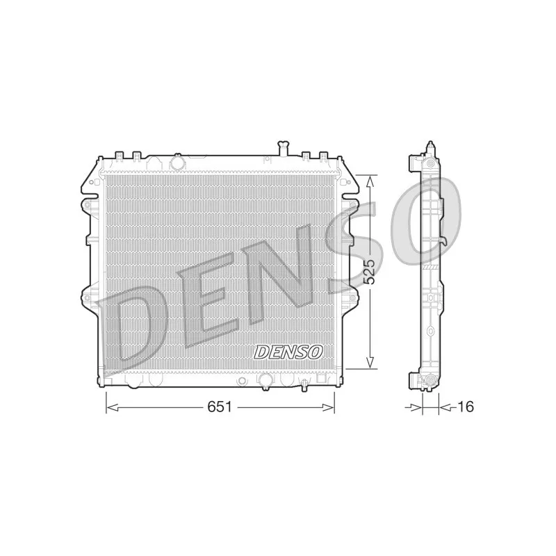 Radiateur, refroidissement du moteur DENSO DRM50069