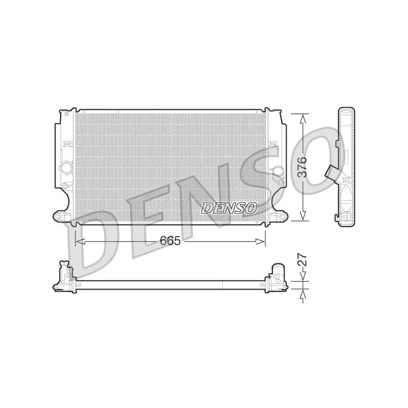 Radiateur, refroidissement du moteur DENSO DRM50072