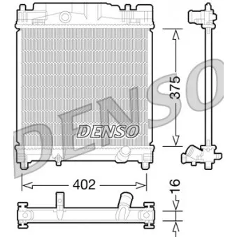 Radiateur, refroidissement du moteur DENSO DRM50077