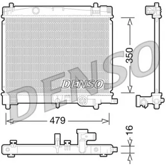 Radiateur, refroidissement du moteur DENSO DRM50078
