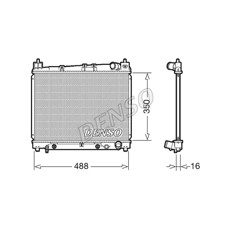 Radiateur, refroidissement du moteur DENSO DRM50080