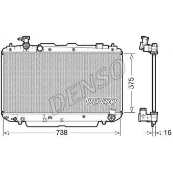 Radiateur, refroidissement du moteur DENSO