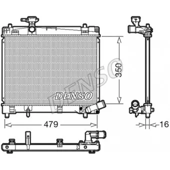 Radiateur, refroidissement du moteur DENSO DRM50086