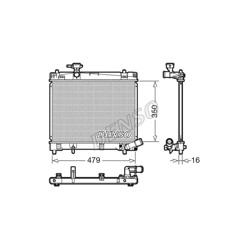 Radiateur, refroidissement du moteur DENSO DRM50086