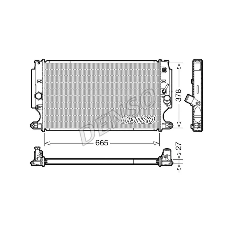 Radiateur, refroidissement du moteur DENSO DRM50088