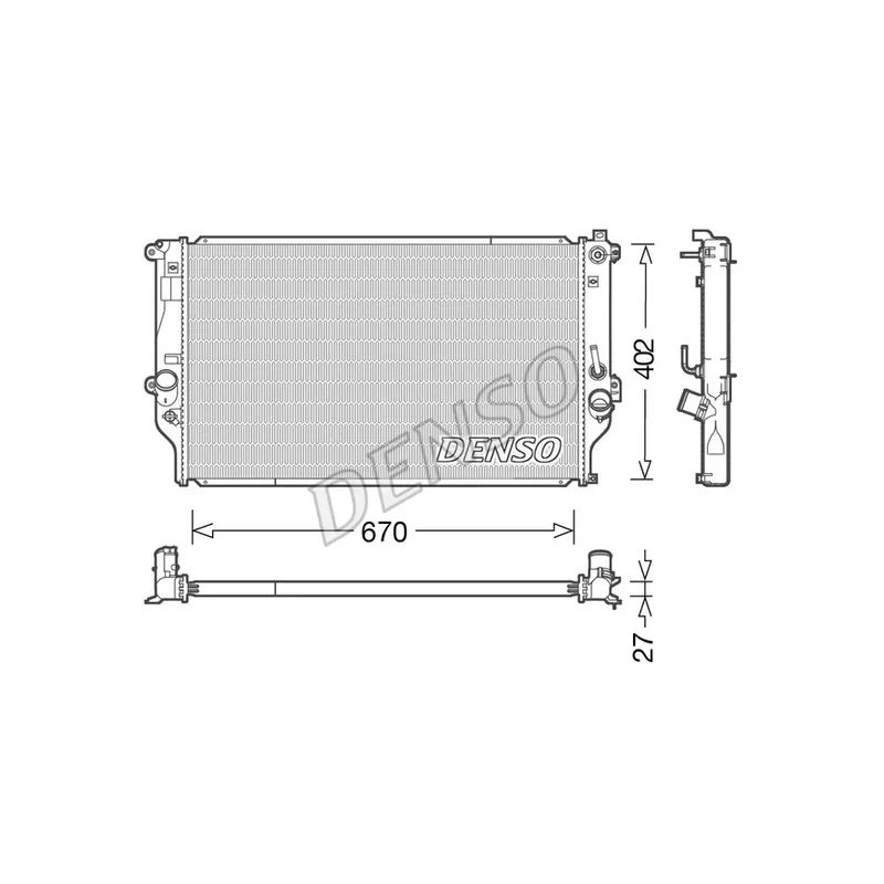 Radiateur, refroidissement du moteur DENSO DRM50092