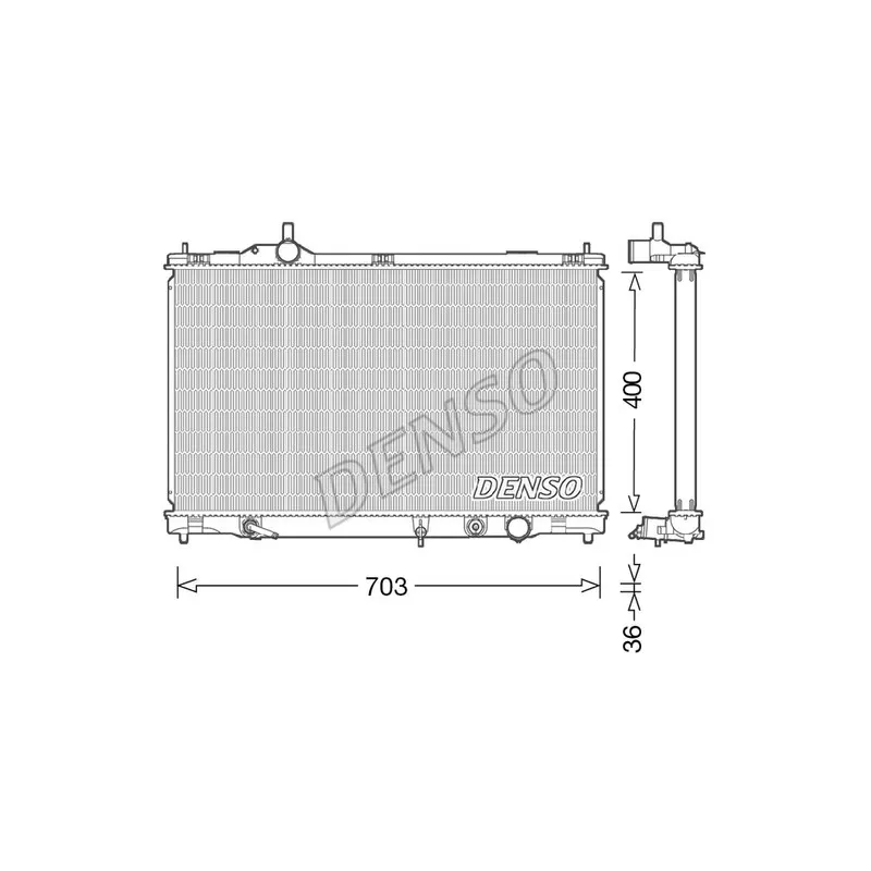 Radiateur, refroidissement du moteur DENSO DRM50095