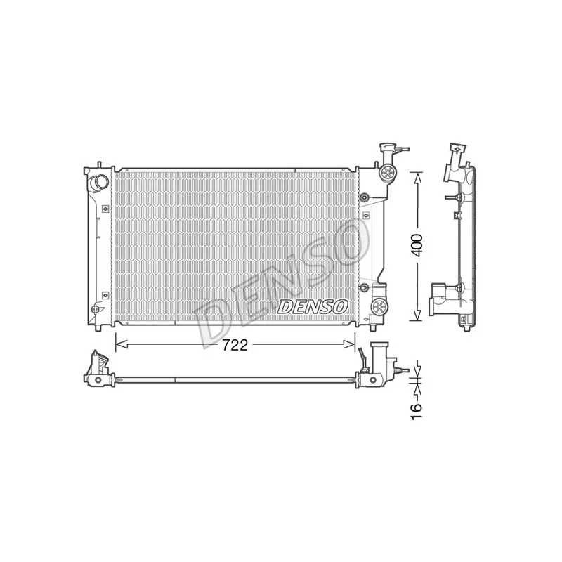 Radiateur, refroidissement du moteur DENSO DRM50098