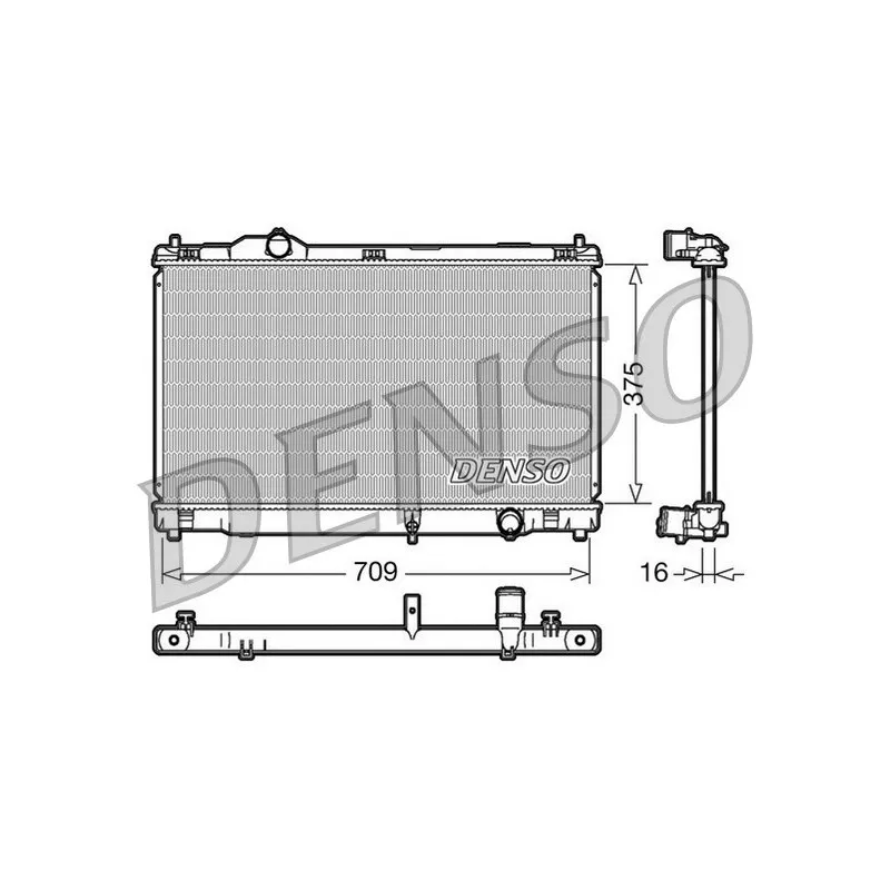 Radiateur, refroidissement du moteur DENSO DRM51001