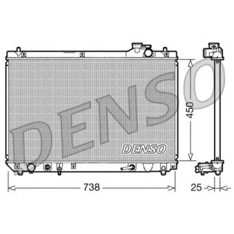 Radiateur, refroidissement du moteur DENSO DRM51004
