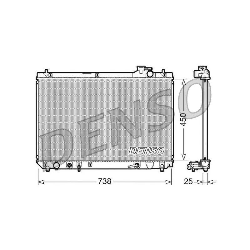 Radiateur, refroidissement du moteur DENSO DRM51004