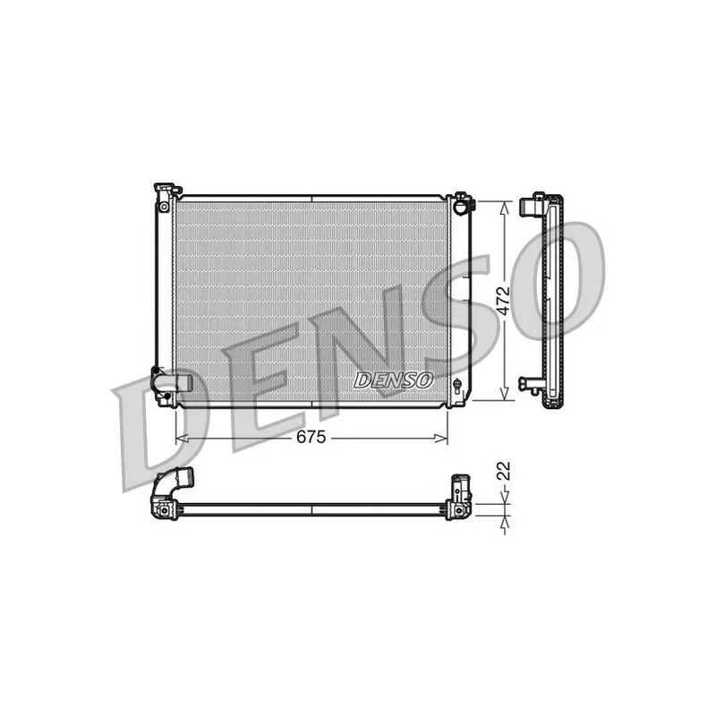 Radiateur, refroidissement du moteur DENSO DRM51005
