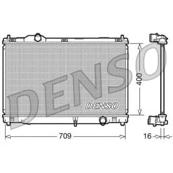 Radiateur, refroidissement du moteur DENSO DRM51008