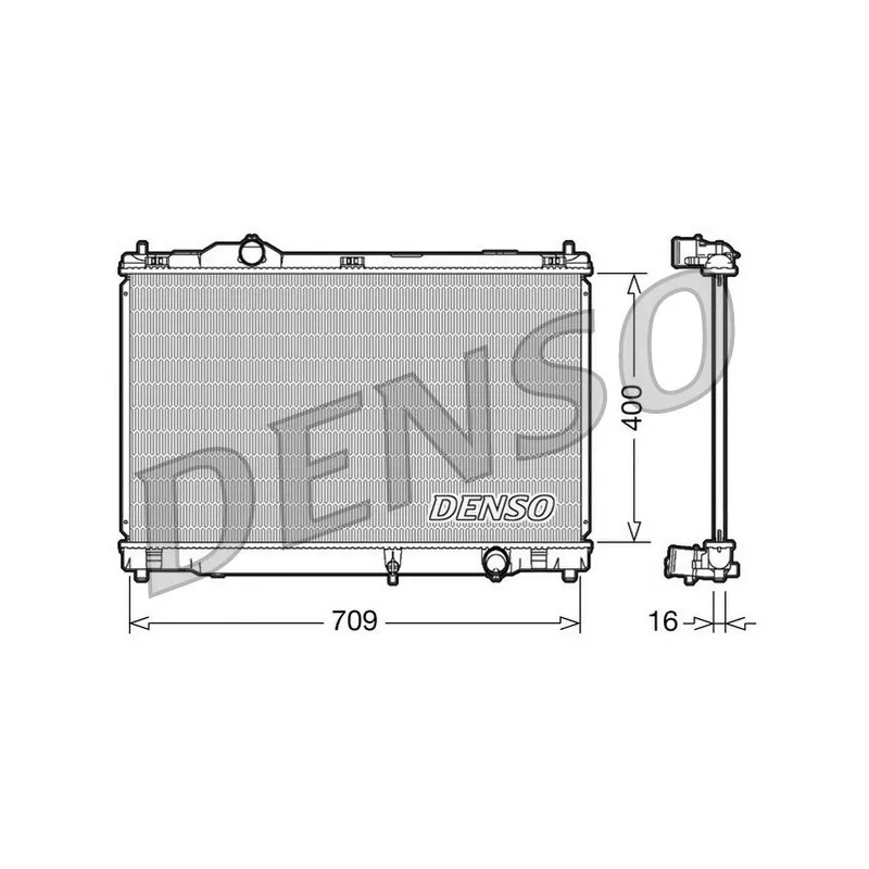 Radiateur, refroidissement du moteur DENSO DRM51008