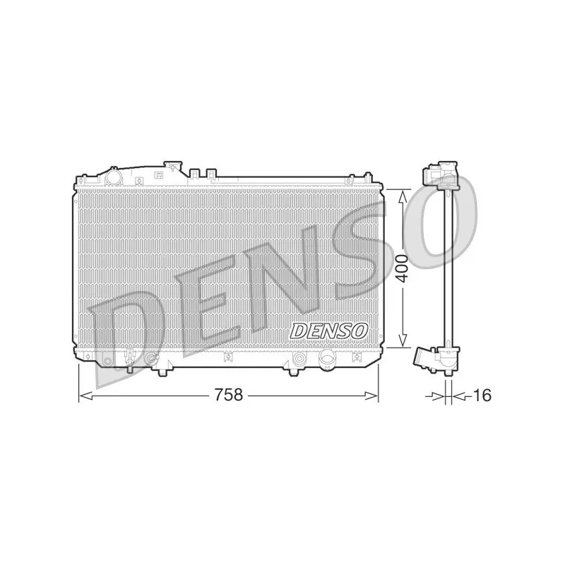 Radiateur, refroidissement du moteur DENSO DRM51009