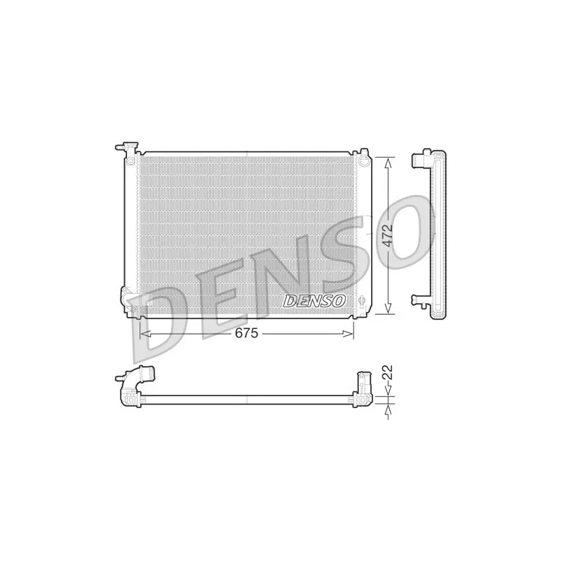Radiateur, refroidissement du moteur DENSO DRM51010