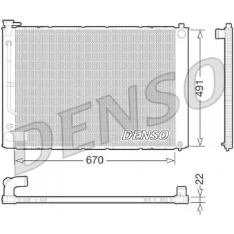 Radiateur, refroidissement du moteur DENSO DRM51011