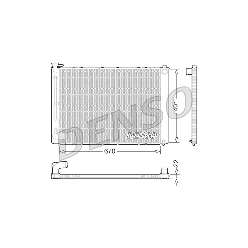 Radiateur, refroidissement du moteur DENSO DRM51011