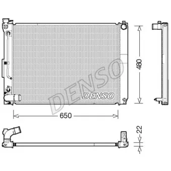 Radiateur, refroidissement du moteur DENSO DRM51012
