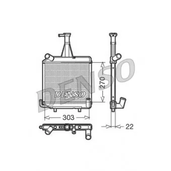Radiateur, refroidissement du moteur DENSO DRM99000