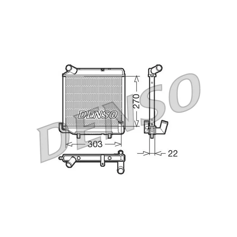 Radiateur, refroidissement du moteur DENSO DRM99003