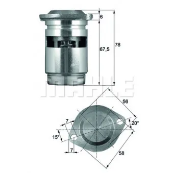 Thermostat, refroidissement d'huile BEHR TO 1 83