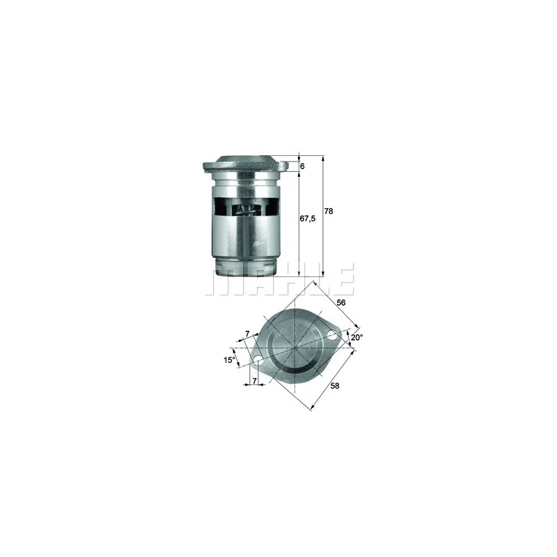 Thermostat, refroidissement d'huile BEHR TO 1 83