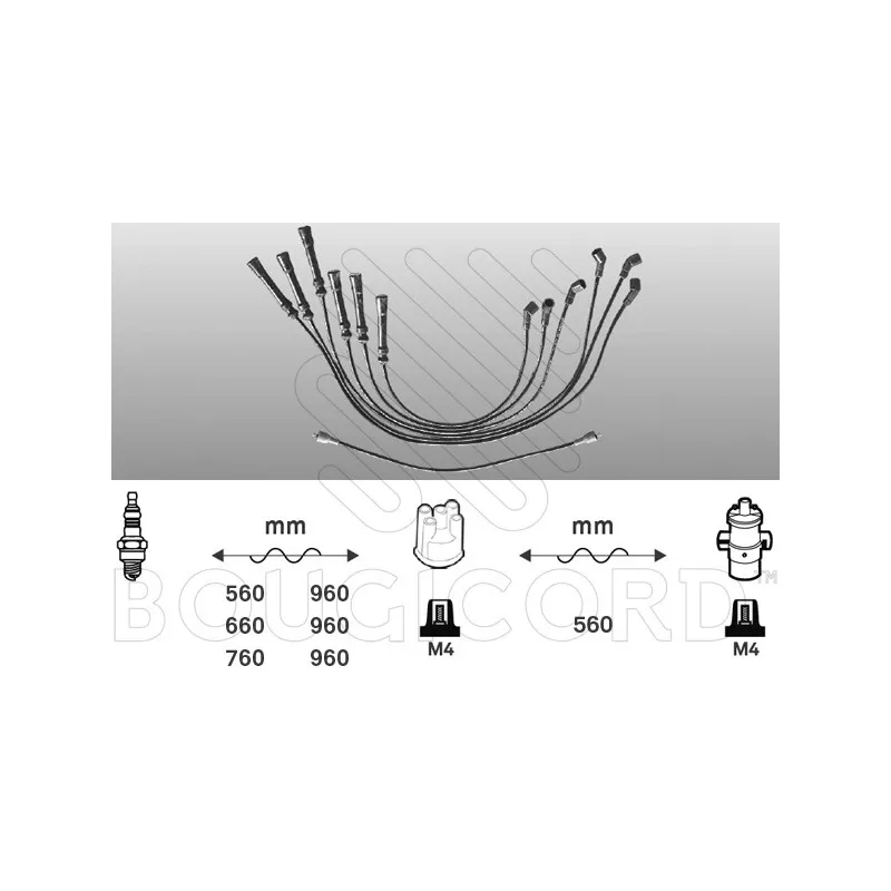 Kit de câbles d'allumage EFI AUTOMOTIVE 4107