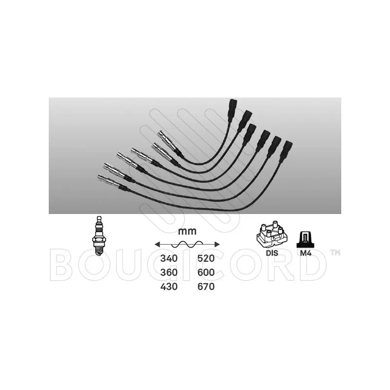Kit de câbles d'allumage EFI AUTOMOTIVE 4172