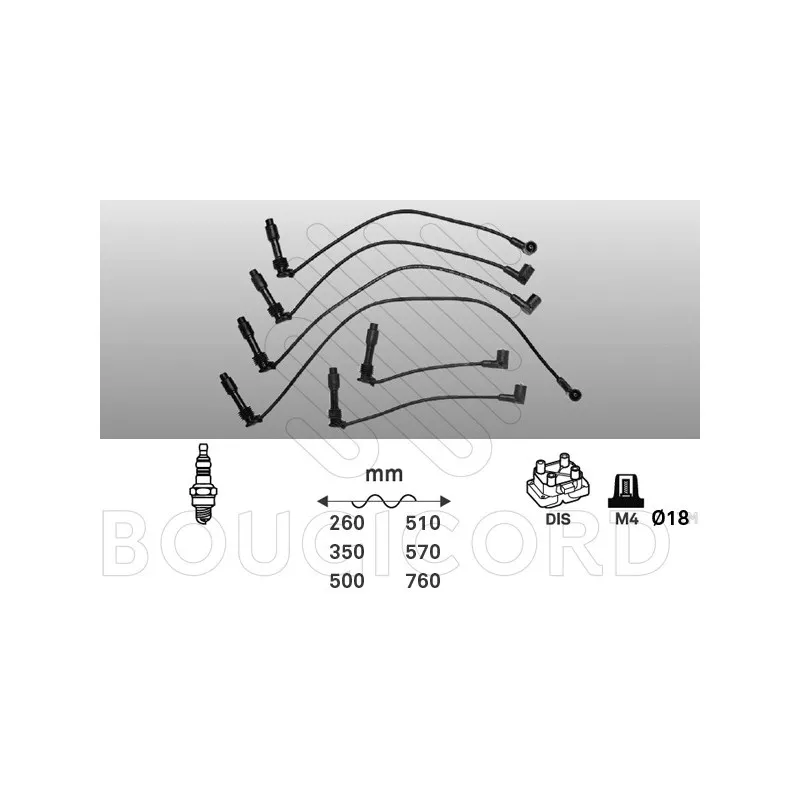 Kit de câbles d'allumage EFI AUTOMOTIVE 5214