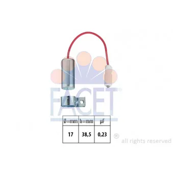 Condenseur, système d'allumage FACET 0.0339