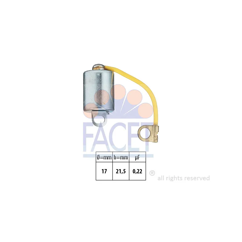 Condenseur, système d'allumage FACET 0.0558