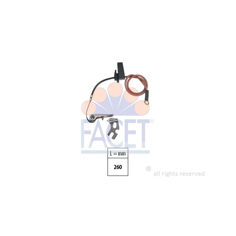Jeu de contacts, distributeur d'allumage FACET 1.3676