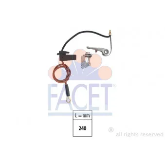 Jeu de contacts, distributeur d'allumage FACET 1.3691/2