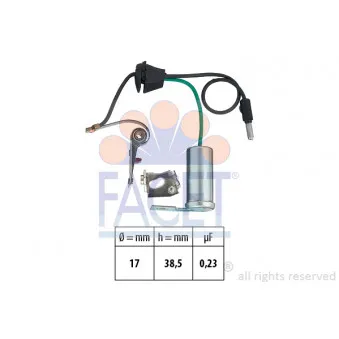 Jeu de contacts, distributeur d'allumage FACET 1.3691/26