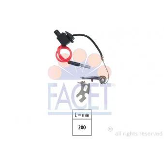 Jeu de contacts, distributeur d'allumage FACET 1.3691/6