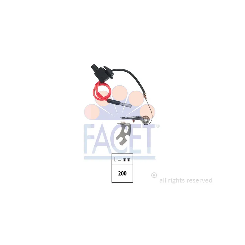 Jeu de contacts, distributeur d'allumage FACET 1.3691/6