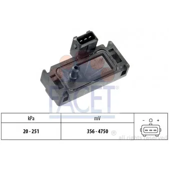 Capteur, pression de suralimentation FACET 10.3006
