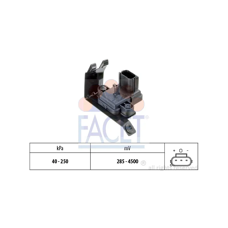 Capteur, pression de suralimentation FACET 10.3020