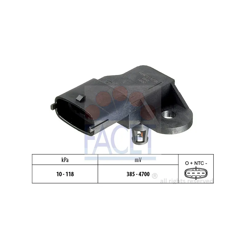 Capteur, pression de suralimentation FACET 10.3091