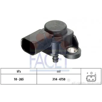 Capteur, pression de suralimentation FACET 10.3102
