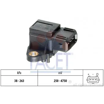 Capteur, pression de suralimentation FACET 10.3104