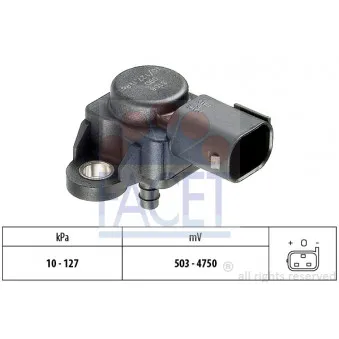 Capteur, pression de suralimentation FACET 10.3106