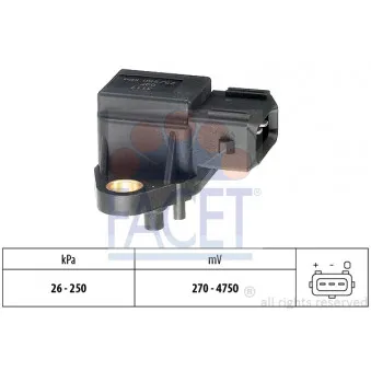 Capteur, pression de suralimentation FACET 10.3117