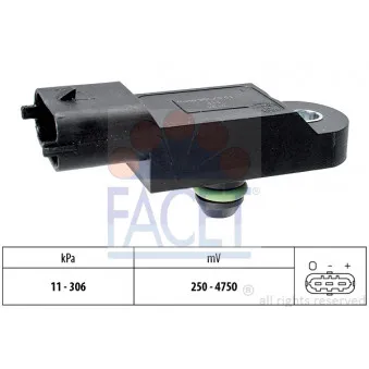Capteur, pression de suralimentation FACET 10.3121