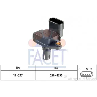 Capteur, pression de suralimentation FACET 10.3125