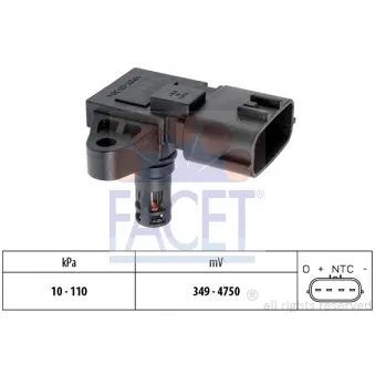 Capteur, pression de suralimentation FACET 10.3126