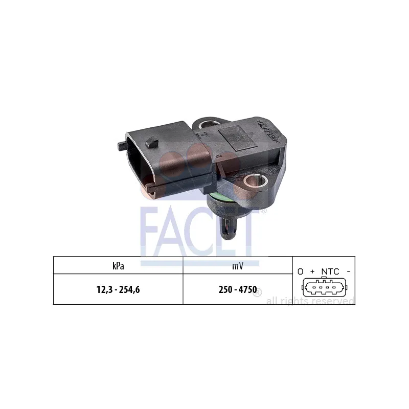 Capteur, pression de suralimentation FACET 10.3131