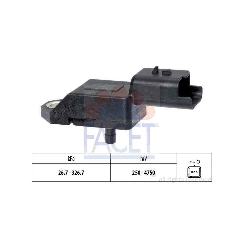 Capteur, pression de suralimentation FACET 10.3134